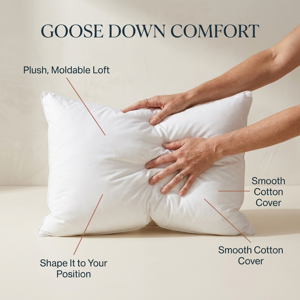 Goose Down Pillow — Cloud-Soft Luxury