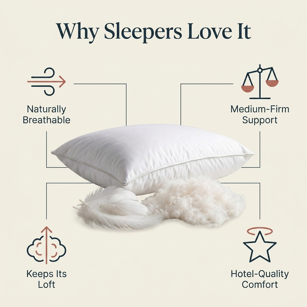 Feather & Down Pillow — 70/30 Luxury Hotel Collection