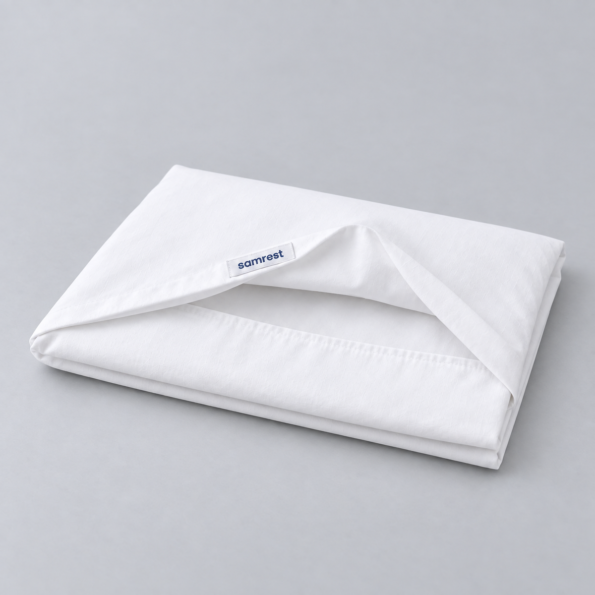 SAMREST™ Hotel Luxury 100% Long-Staple Cotton Pillow Cover & Protector (Cooling Percale Weave, Hidden Zipper)