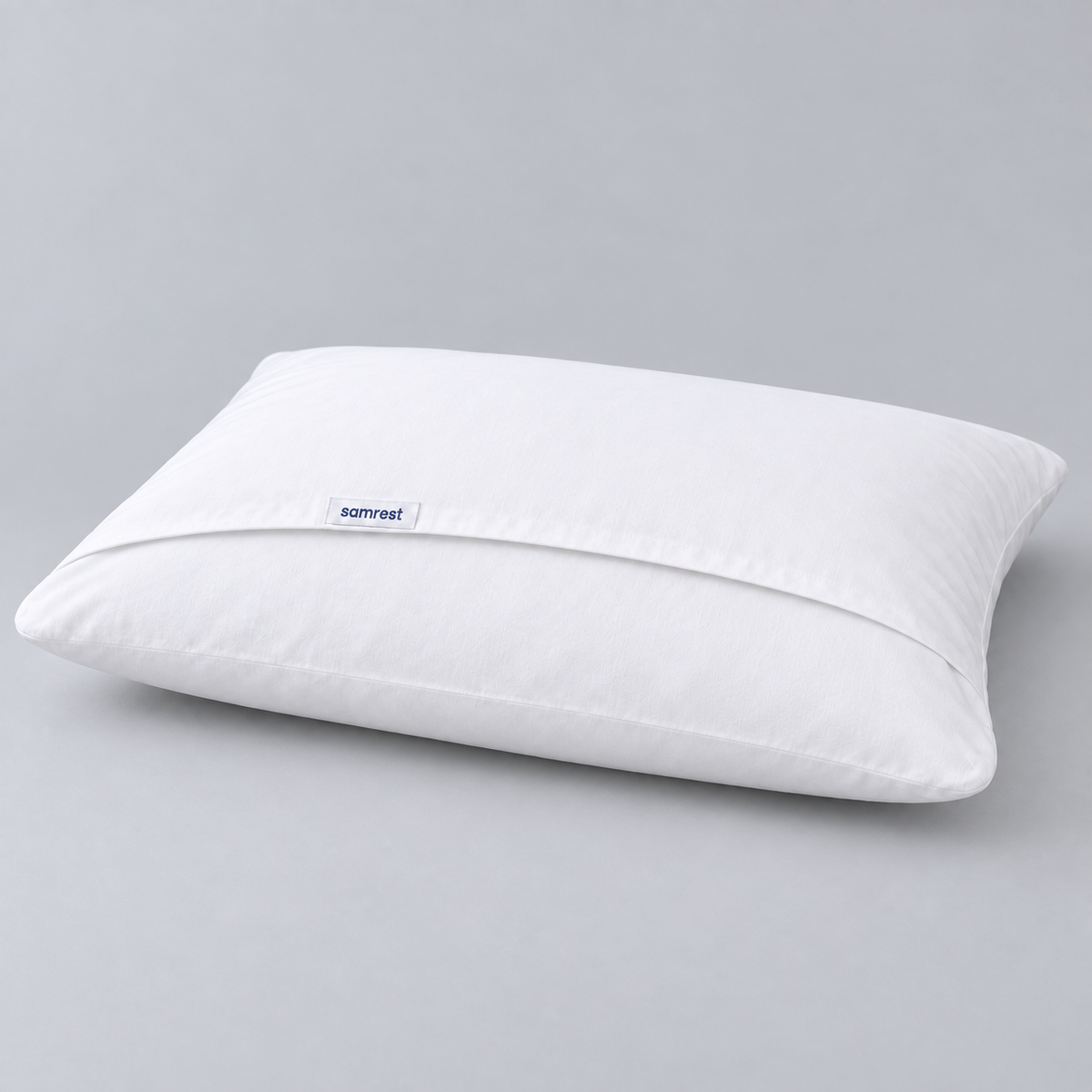 SAMREST™ Hotel Luxury 100% Long-Staple Cotton Pillow Cover & Protector (Cooling Percale Weave, Hidden Zipper)